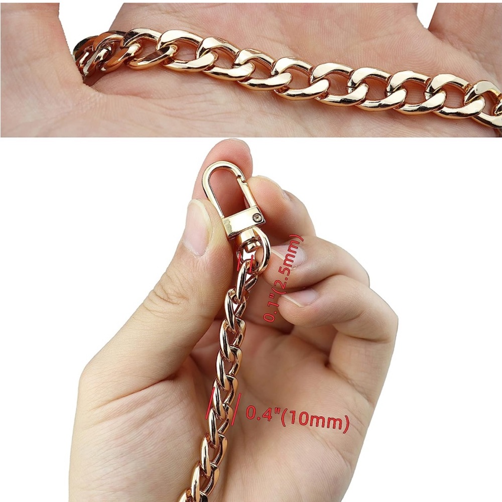 Gold Chain for Crossbody or Shoulder Bag 59.1” - Picture 3 of 3